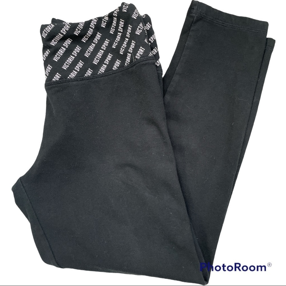 Victoria Secret Sport Logo Crop Leggings Size Small